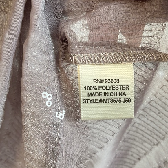 MATTY M Sequin Sleeveless V Neck Blouse, Size S - Picture 7 of 8